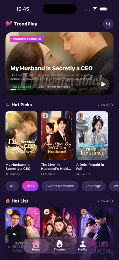 TrendPlay home with hot picks and rankings